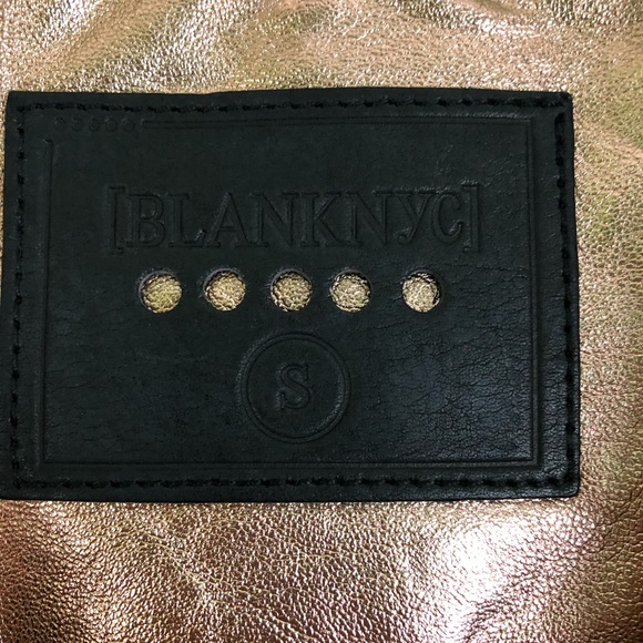 BlankNYC Rose Gold Jacket Leather Moto Jacket Sz S - Picture 7 of 8